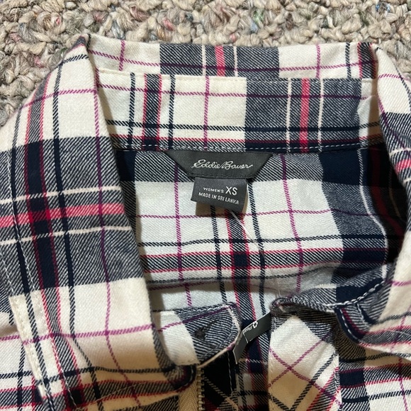 EDDIE BAUER HALF ZIP FLANNEL - Picture 4 of 4